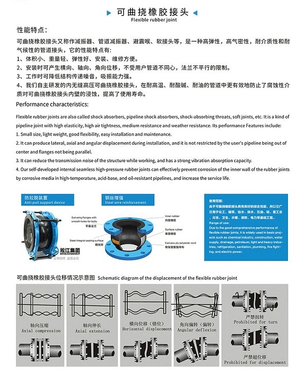 黔南单级立式轴流泵橡胶避震喉